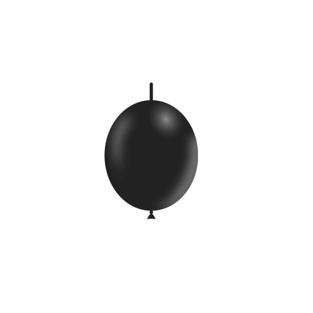 Zwarte Knoopballonnen 15cm 100st van Balloonia koop je bij Partywinkel