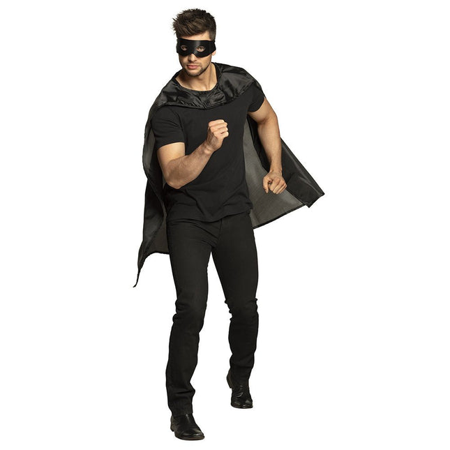 Zwarte Kostuum Set Held 2 delig van Boland koop je bij Partywinkel