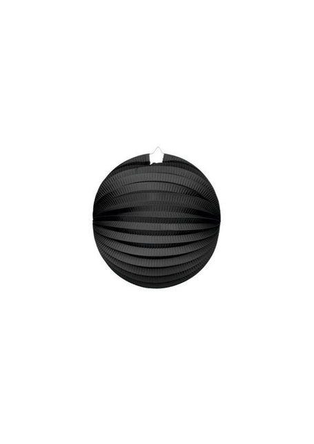 Zwarte Lampion 25cm van WeFiesta koop je bij Partywinkel