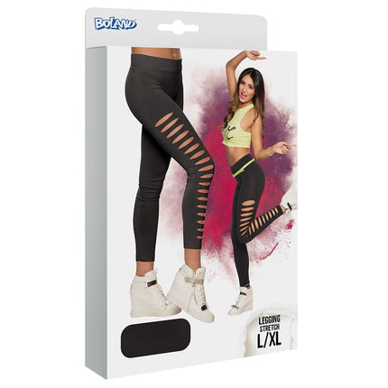 Zwarte Legging Gaten L - XL van Boland koop je bij Partywinkel