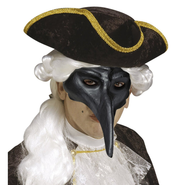 Zwarte Masker Venetiaans van Widmann koop je bij Partywinkel