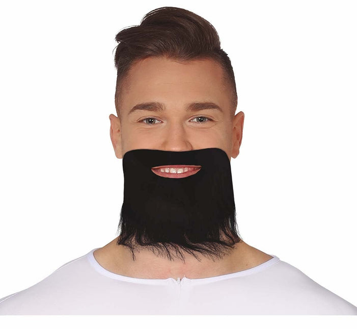 Zwarte Nep Baard Met Snor van Fiestas Guirca koop je bij Partywinkel