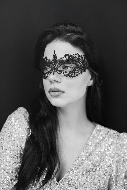 Zwarte Oogmasker Lace van Partydeco koop je bij Partywinkel