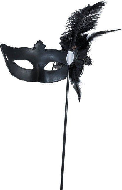 Zwarte Oogmasker Met Houder van Fiestas Guirca koop je bij Partywinkel