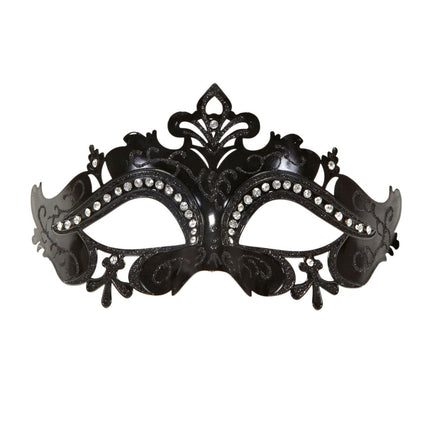 Zwarte Oogmasker Zwart Venetie van Widmann koop je bij Partywinkel