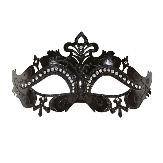 Zwarte Oogmasker Zwart Venetie van Widmann koop je bij Partywinkel