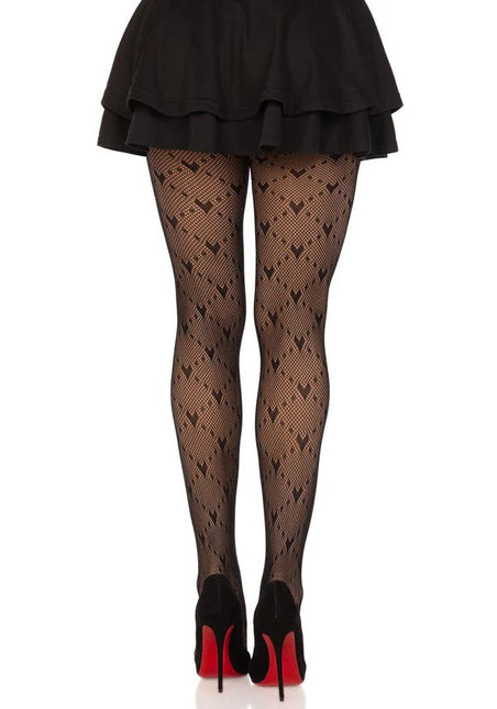 Zwarte Panty Love Struck van Leg Avenue koop je bij Partywinkel