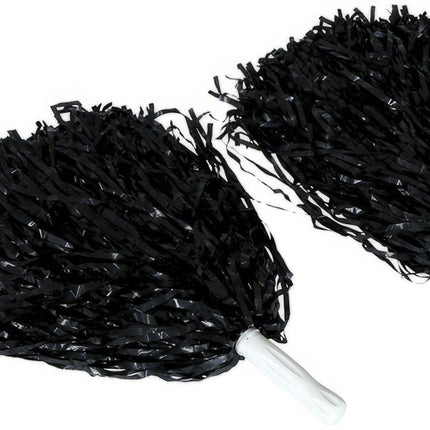 Zwarte Pompoms 2st van Fiestas Guirca koop je bij Partywinkel