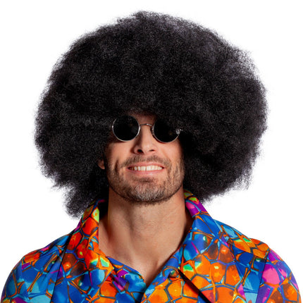 Zwarte Pruik Afro van Wilbers & Wilbers koop je bij Partywinkel