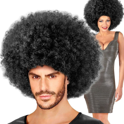 Zwarte Pruik Afro Maxi van Widmann koop je bij Partywinkel