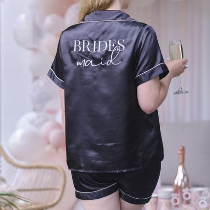 Zwarte Pyjama Bridesmaid van Ginger Ray koop je bij Partywinkel