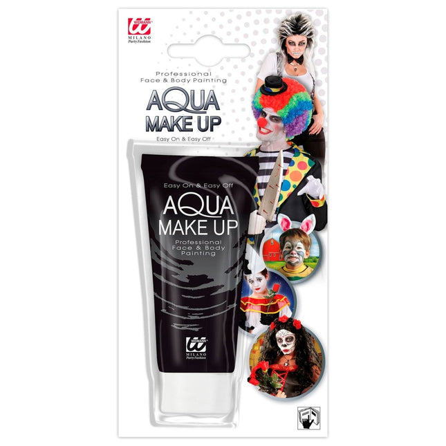 Zwarte Schmink Tube 30ml van Widmann koop je bij Partywinkel