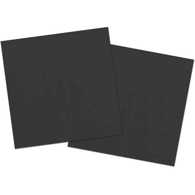 Zwarte Servetten Versiering 33cm 20st van Folat koop je bij Partywinkel