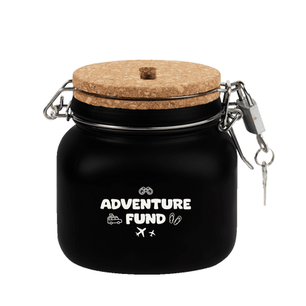 Zwarte Spaarpot Adventure 12,5cm van Paper Dreams koop je bij Partywinkel