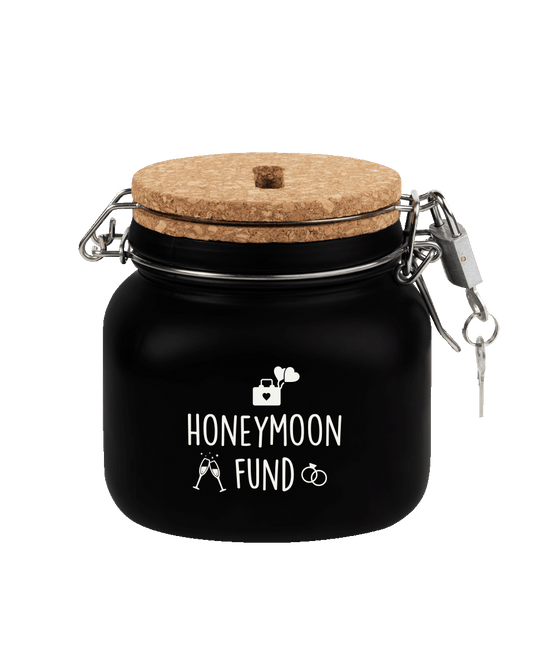 Zwarte Spaarpot Honeymoon 12,5cm van Paper Dreams koop je bij Partywinkel