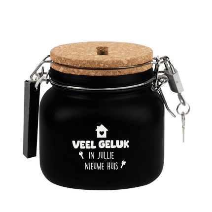 Zwarte Spaarpot Nieuw Huis 12,5cm van Paper Dreams koop je bij Partywinkel