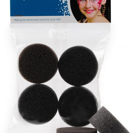 Zwarte Sponsje 4st van Superstar koop je bij Partywinkel