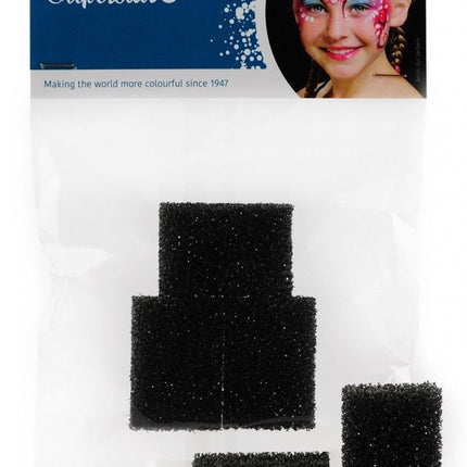 Zwarte Sponsje Stippel 5st van Superstar koop je bij Partywinkel