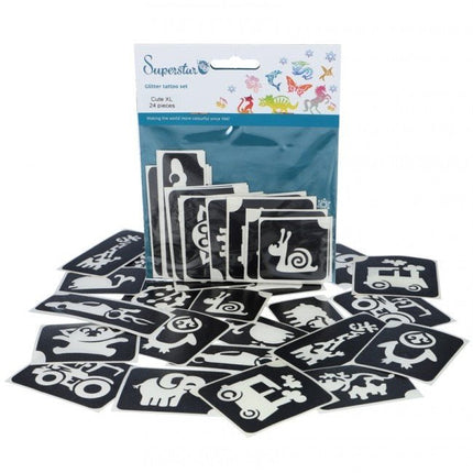 Zwarte Tattoo Stencil Dieren 24st van Superstar koop je bij Partywinkel