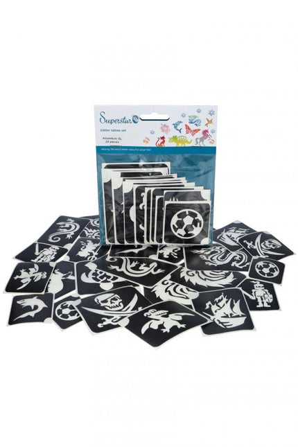 Zwarte Tattoo Stencil Jongens 24st van Superstar koop je bij Partywinkel