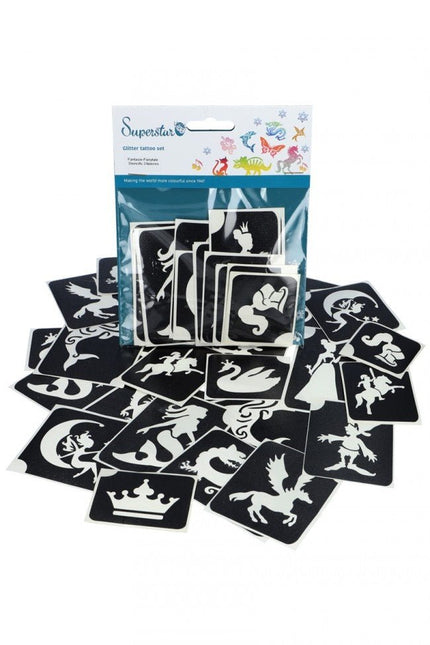 Zwarte Tattoo Stencil Xl Meisjes 24st van Superstar koop je bij Partywinkel