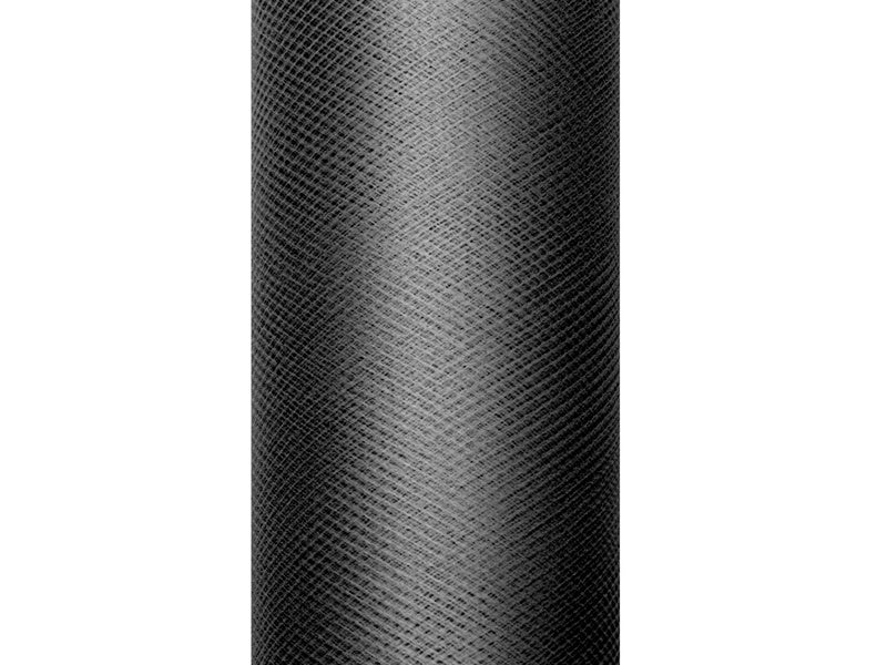 Zwarte Tule Rol 15cm 9m van Partydeco koop je bij Partywinkel