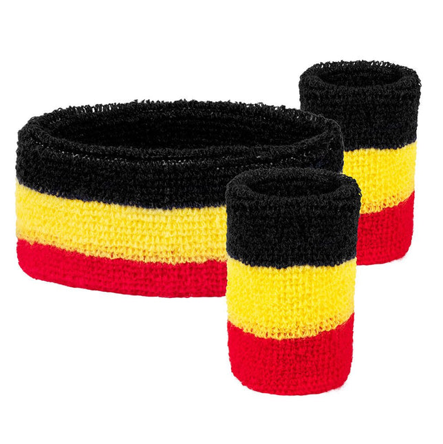 Zweetbandjes Belgie 3st van Boland koop je bij Partywinkel