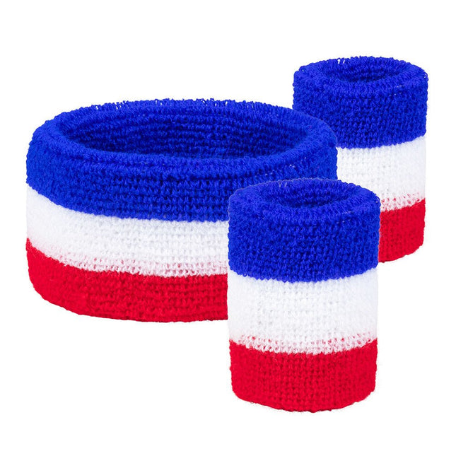 Zweetbandjes Frankrijk 3st van Boland koop je bij Partywinkel
