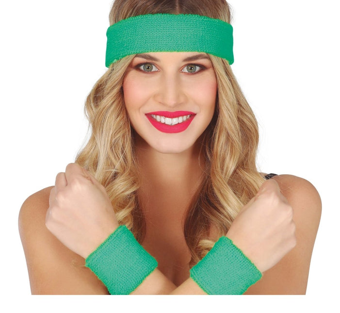 Zweetbandjes Groen Set 3 delig van Fiestas Guirca koop je bij Partywinkel