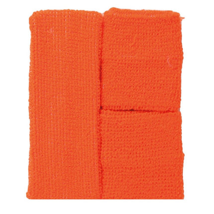 Zweetbandjes Oranje Set 3 delig van Fiestas Guirca koop je bij Partywinkel