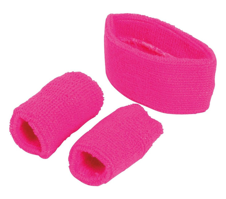 Zweetbandjes Roze Set 3 delig van Fiestas Guirca koop je bij Partywinkel